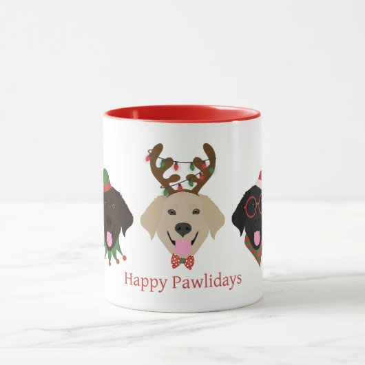 Happy Pawholidays Labrador Retriever Honden Mok (Midden)