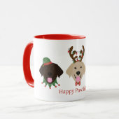 Happy Pawholidays Labrador Retriever Honden Mok (Voorkant links)