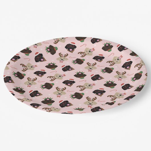 Happy Pawholidays Labrador Retriever Honden Papieren Bordje (Gekanteld)