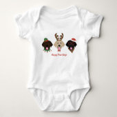 Happy Pawholidays Labrador Retriever Honden Romper (Voorkant)