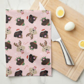 Happy Pawholidays Labrador Retriever Honden Theedoek (Quarter Fold)