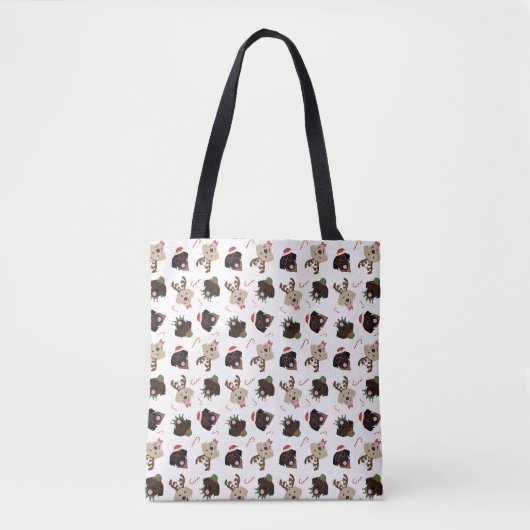 Happy Pawholidays Labrador Retriever Honden Tote Bag (Voorkant)