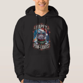 Happy Pawholidays Perzische kat Vrolijk Kerstplezi Hoodie