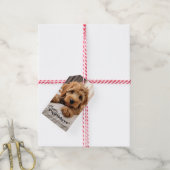 Happy Pawholidays Photo Dog Pet Gift Label Cadeaulabel (Met Touw)