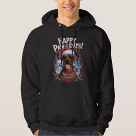 Happy Pawholidays Rhodesian Ridgeback Dog Xmas Hoodie