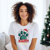 Happy Pawholidays Santa Paw Print T-shirt