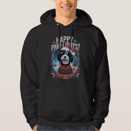Happy Pawholidays Sheepadoodle Vrolijk Kerstfeest Hoodie