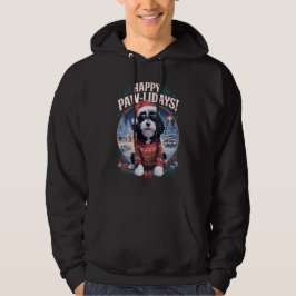 Happy Pawholidays Sheepadoodle Vrolijk Kerstplezie Hoodie