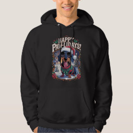 Happy Pawholidays Teckel Vrolijke Kerst Feestdagen Hoodie