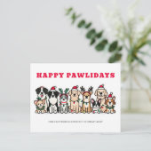 Happy Pawholidays Veterinair Feestdagenkaart (Staand voorkant)