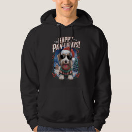 Happy Pawholidays Zacht gecoate Wheaten Terrier Xm Hoodie