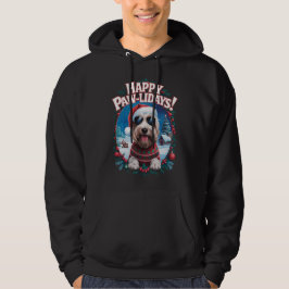 Happy Pawholidays Zacht gecoate Wheaten Terrier Xm Hoodie