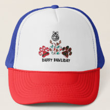 Happy Pawliday - kerstfeestdag — Trucker Hat