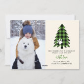 Happy Pawlidays 2 Photo Pet Dog Puppy Kerstmis Feestdagenkaart (Achterkant)