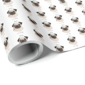 Happy Pawlidays Bah Hum-pug Cadeaupapier (Rol Hoek)