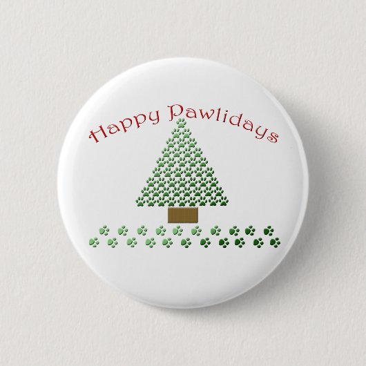 happy pawlidays copy1 ronde button 5,7 cm (Voorkant)