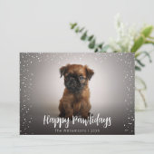 Happy Pawlidays Cute Dog Feestdagenkaart (Staand voorkant)