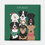 Happy Pawlidays Cute Kerstmis Magneet (Voorkant)