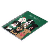 Happy Pawlidays Cute Kerstmis Notitieboek (Linkerzijde)