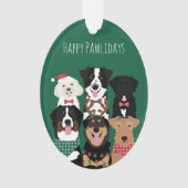 Happy Pawlidays Cute Kerstmis Ornament (voorkant)