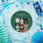 Happy Pawlidays Cute Kerstmis Papieren Bordje (Feest)