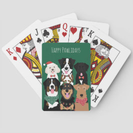 Happy Pawlidays Cute Kerstmis Pokerkaarten
