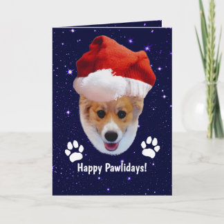 Happy Pawlidays Deep Space Kerstmis Kaart