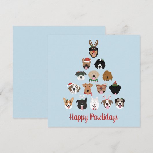 Happy Pawlidays Dog kerstboom (Voorkant / Achterkant)