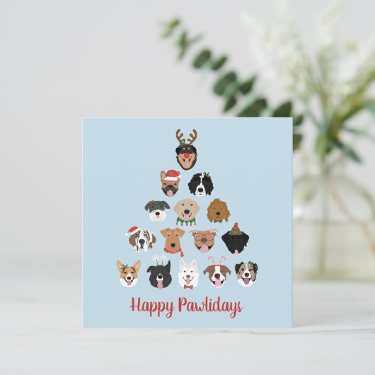 Happy Pawlidays Dog kerstboom (Staand voorkant)