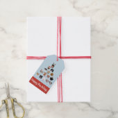 Happy Pawlidays Dog kerstboom Cadeaulabel (Met Touw)