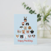 Happy Pawlidays Dog kerstboom Feestdagenkaart (Staand voorkant)