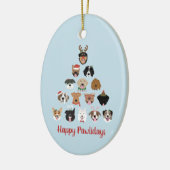 Happy Pawlidays Dog kerstboom Keramisch Ornament (Links)