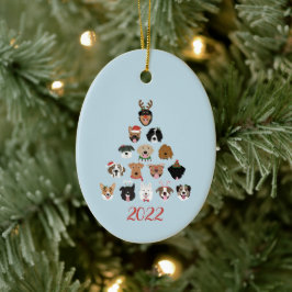 Happy Pawlidays Dog kerstboom Keramisch Ornament