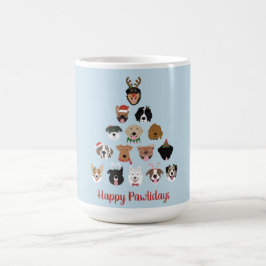 Happy Pawlidays Dog kerstboom Koffiemok