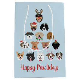 Happy Pawlidays Dog kerstboom Medium Cadeauzakje