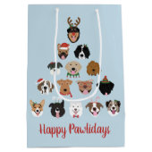 Happy Pawlidays Dog kerstboom Medium Cadeauzakje (Achterkant)