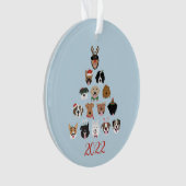 Happy Pawlidays Dog kerstboom Ornament (voorkant)