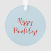 Happy Pawlidays Dog kerstboom Ornament (achterkant)