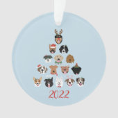Happy Pawlidays Dog kerstboom Ornament (voorkant)