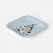 Happy Pawlidays Dog kerstboom Papieren Bordje (Gebogen)