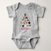 Happy Pawlidays Dog kerstboom Romper (Voorkant)