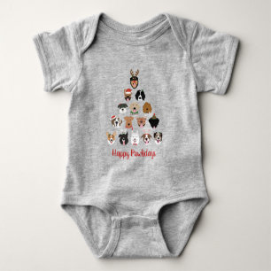 Happy Pawlidays Dog kerstboom Romper