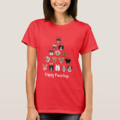 Happy Pawlidays Dog kerstboom T-shirt (Voorkant)