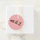 Happy Pawlidays Dog kerstvakantietrein Bedankjes Labels (In situ)