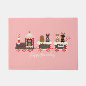 Happy Pawlidays Dog kerstvakantietrein Deurmat (Voorkant)