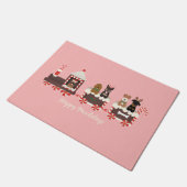 Happy Pawlidays Dog kerstvakantietrein Deurmat (Schuin)