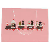 Happy Pawlidays Dog kerstvakantietrein Groot Cadeauzakje (Achterkant)