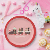 Happy Pawlidays Dog kerstvakantietrein Papieren Bordje (Feest)