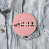 Happy Pawlidays Dog kerstvakantietrein Ronde Button 4,0 Cm (In situ)