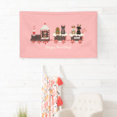 Happy Pawlidays Dog kerstvakantietrein Spandoek (Insitu)